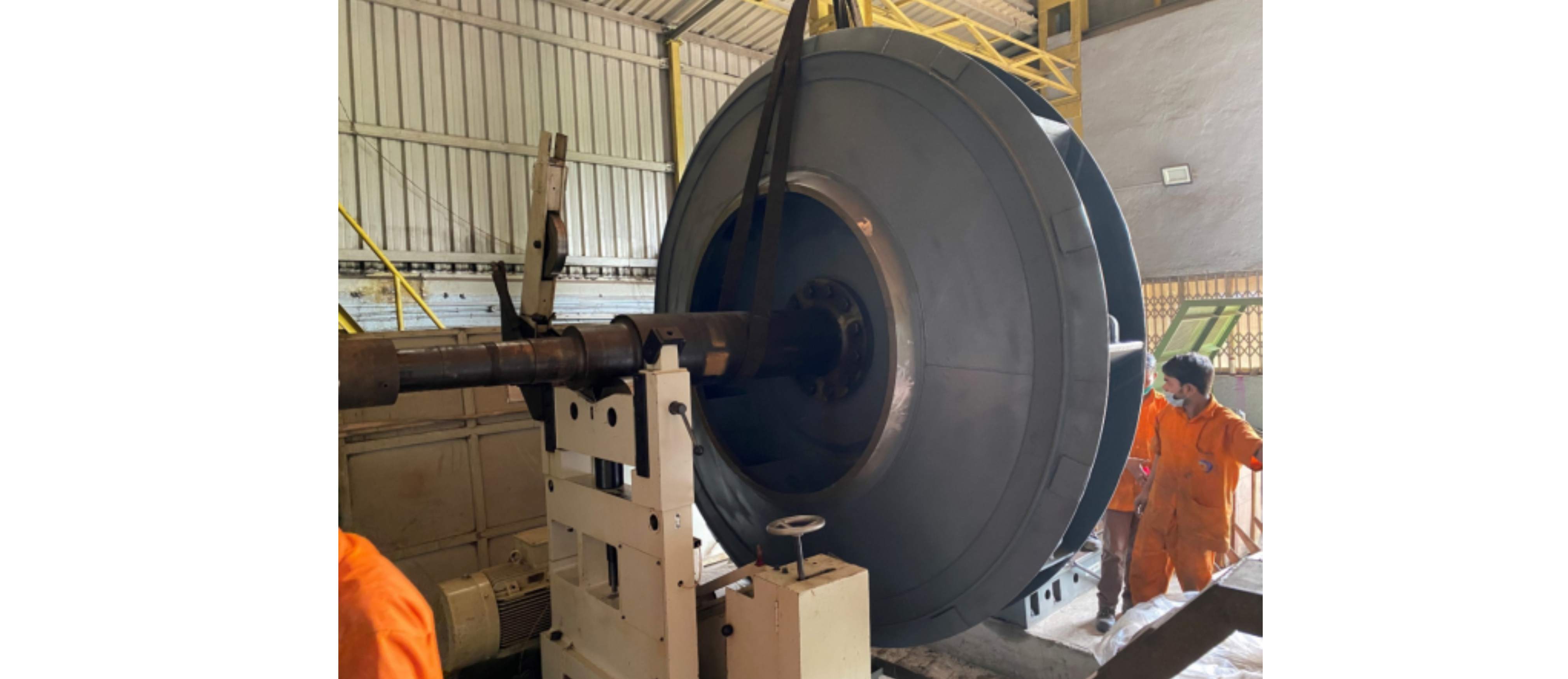 Dynamic Balancing of Large Impeller with Shaft Assembly (6.7 Tons)