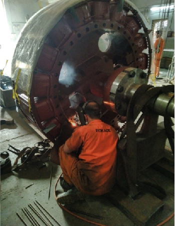 Dynamic Balancing of Rotor Unbalance mass correction by welding process.