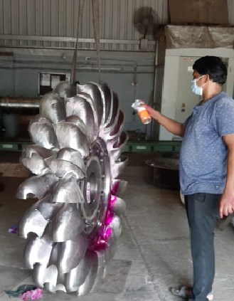Use of penetrant for dp test